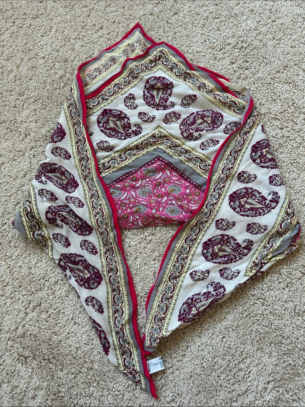 Oscar de la Renta square scarf.